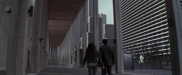 Inception_Cobb and Ariadne walk through the deserted city