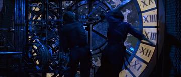 Moonraker_Bond punches Chang through the clockface