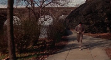 Rocky_Rocky runs along the river