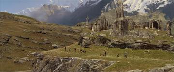 The Lord of the Rings The Fellowship of the Ring_The fellowship pass by ruins south of Rivendell