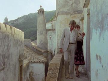 Tinker Tailor Soldier Spy (TV). Tarr and Irina on the steps in the convent